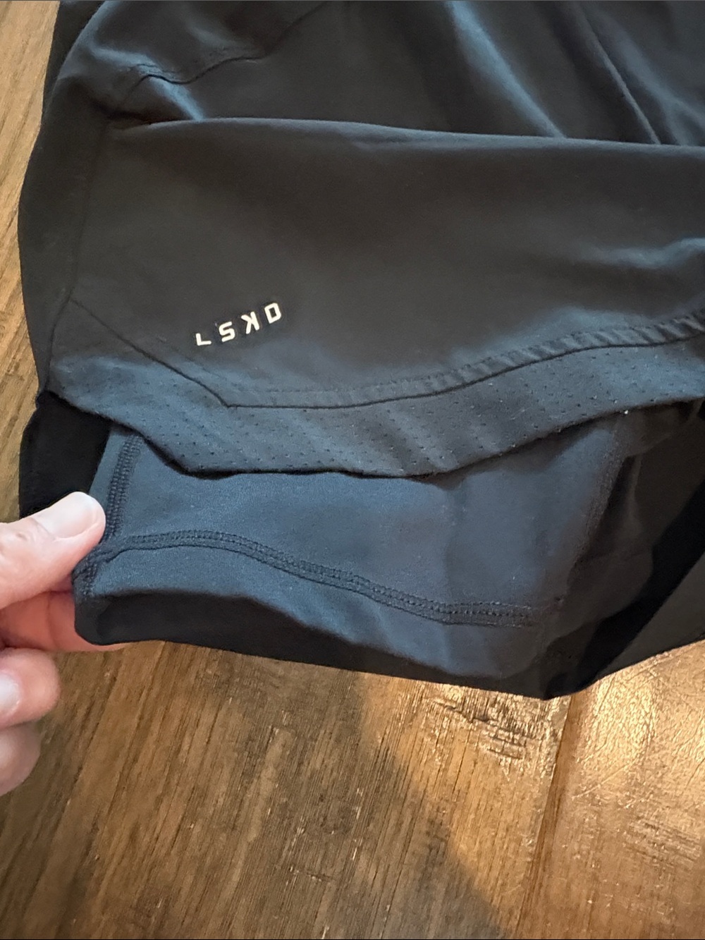 LSKD Women's Black Athletic Shorts with High Waist and Side Pockets - Picture 6 of 7